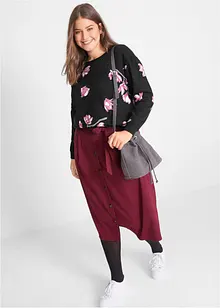 Sweatshirt i ledigt snitt av ren bomull, bonprix