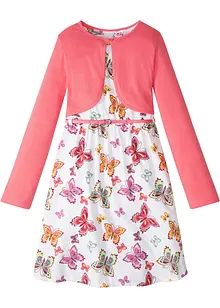 Klänning + skärp + bolero för barn (3 delar), bonprix