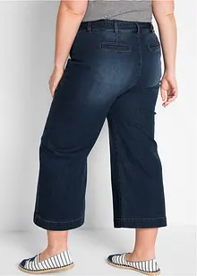 High Waist Ultra Soft Jeans Loose-Fit, 7/8-längd, bonprix