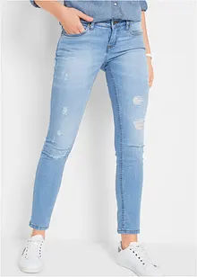 Stretchiga skinny-jeans med medelhög midja, bonprix