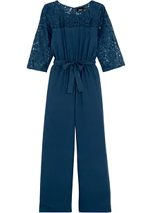 Jumpsuit med spets, för flickor, bonprix