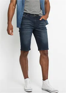 Stretchiga jeansshorts, smal passform, bonprix