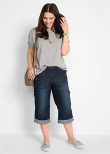 Stretch Cargo Jeans Mid Waist, bonprix