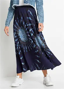 Batikmönstrad jerseykjol i mjuk viskos, bonprix
