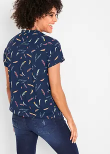 Kortärmad blus av viskos med mjukt fall, bonprix