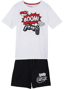 T-shirt och jerseybermudas för barn (2 delar) i ren bomull, bonprix