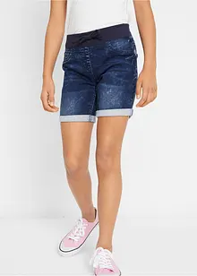 Jeansshorts i trikå, bonprix