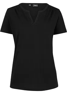 Topp med snygg halsringning, bonprix