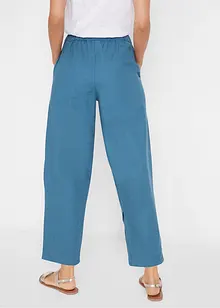 Ankellång linnebyxa med bekväm High Waist, Loose Fit, bonprix