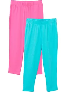3/4-barnleggings med ekologisk bomull (2-pack), bonprix