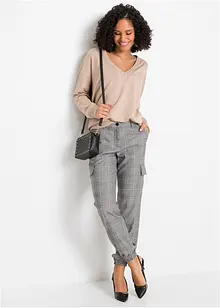 V-ringad oversizetröja i viskosmix, bonprix