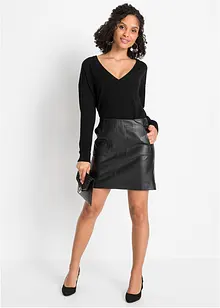 V-ringad oversizetröja i viskosmix, bonprix