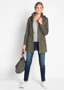 Bomullsparkas med jerseyfoder, bonprix