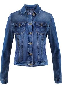 Hållbar jeansjacka av återvunnen polyester, fodrad mörkblå Hållbar jeansjacka av återvunnen polyester, fodrad mörkblå