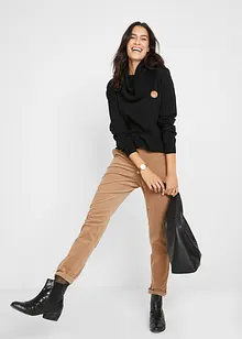 Finstickad tröja med vid krage, bonprix