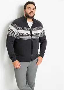 Lusemönstrad cardigan med bomull, bonprix