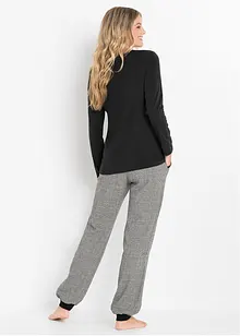 Pyjamas med flanellbyxa, bonprix