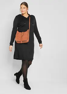 Stickad klänning med huva, bonprix