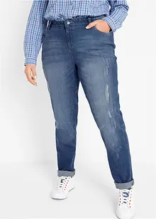 Stretchiga boyfriendjeans med medelhög midja, bonprix