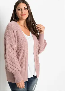 Hålmönstrad cardigan, bonprix