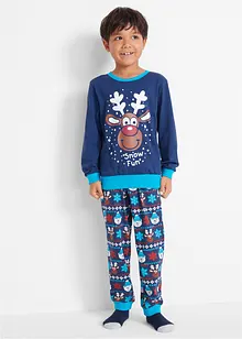 Barnpyjamas med julmotiv (2 delar), ekologisk bomull, bonprix