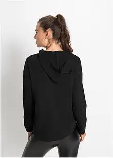 Lång oversize-tröja med huva, bonprix