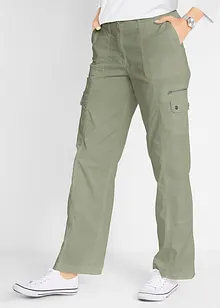 Cargojeans i bomull, Mid Waist, bonprix