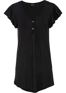 Longshirt med knappar, bonprix