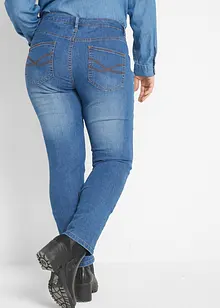 Stretchiga stuprörsjeans med medelhög midja, bonprix