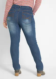 Stretchiga stuprörsjeans med medelhög midja, bonprix