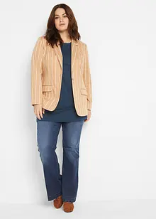 Boxy longshirt, kortärmad, bonprix