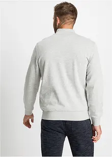 Sweatshirt med krage och kort dragkedja, bonprix
