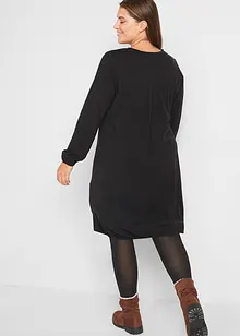 Jerseyklänning med resår i nederkanten, långärmad, bonprix