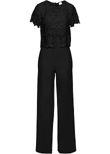 Jumpsuit med spets, bonprix