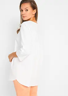 Blus med linne och 3/4-ärm, bonprix