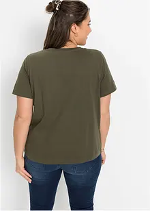 T-shirt av ren bomull med tryck, bonprix
