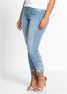 Jeans med broderi, bonprix