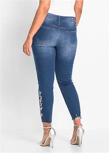 Jeans med broderi, bonprix