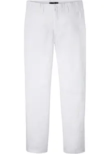 Linnechinos med bekväm midja, normal passform, raka ben, bonprix