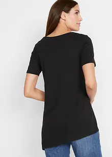 Asymmetrisk kortärmad longshirt, bonprix