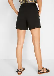Jerseyshorts med bekväm midja och spets, bonprix