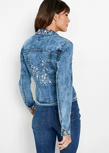 Jeansjacka med broderi, bonprix