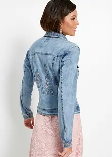 Jeansjacka med broderi, bonprix