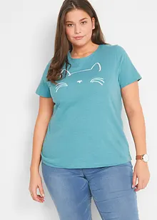 T-shirt med kattmotiv, bonprix