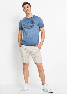 T-shirt med urtvättad look i ekologisk bomull, bonprix