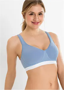 BH utan bygel med ekologisk bomull (2-pack), bonprix