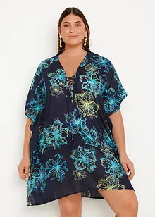 Transparent strandtunika med V-ringning, bonprix