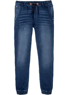 Dra på-jeans i trikå, regular fit, straight, bonprix