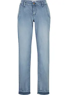 Kort soft stretch jeans i chinosmodell, bonprix