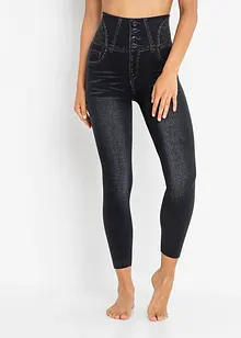 Sömlösa leggings med jeanslook och kraftigt formande effekt, bonprix